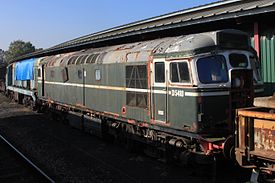 Kidderminster Carriage Shed - D5410 awaiting restoration with 20177.JPG