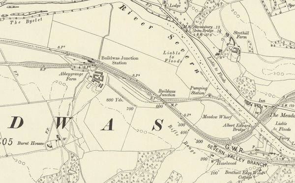 Buildwas Junction layout, Ordnance Survey 1903.